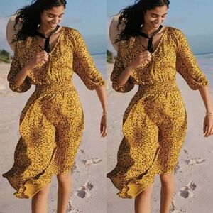 Anthropologie Yellow and Black Dress